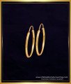ERG2271 - Plain Round Bali Indian Gold Hoop Earrings Designs