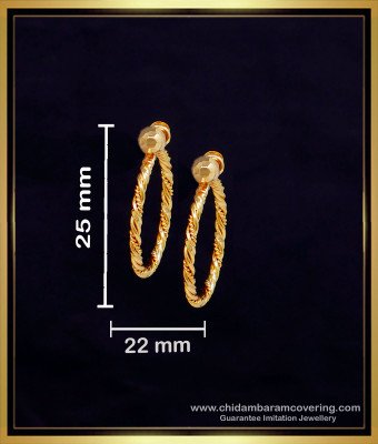 ERG2273 - Beautiful Chunky Twisted Gold Hoop Earrings Online