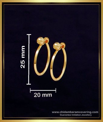 ERG2274 - Traditional Daily Wear Gold Bali Design for Girls