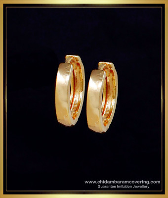 ERG2275 - Classic Thick Gold Hoop Earrings Designs for Daily Use