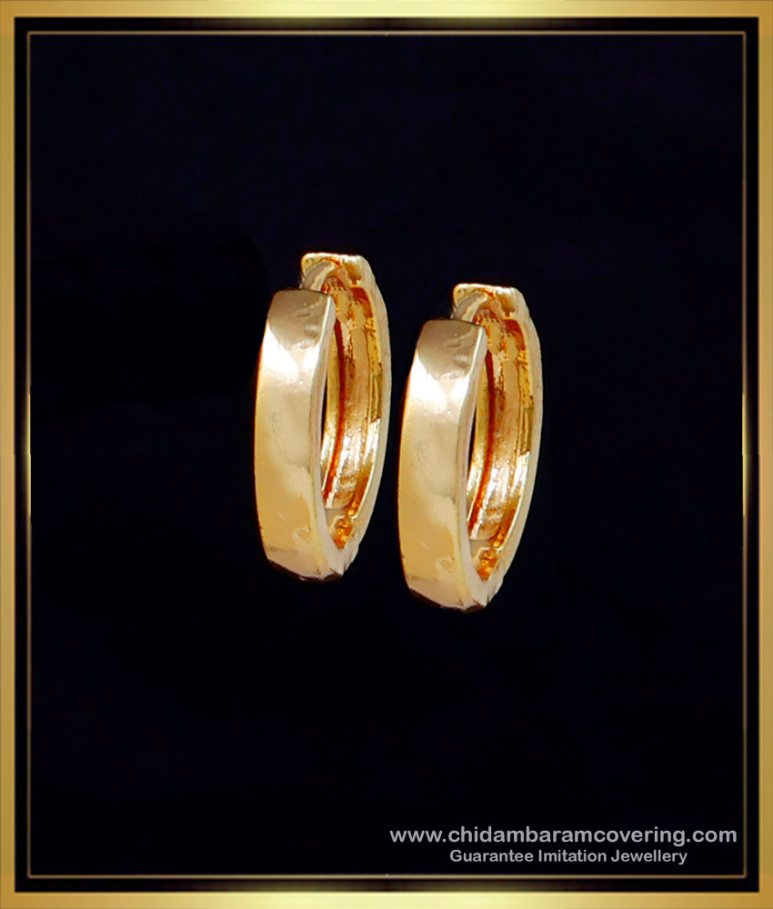 ERG2275 - Classic Thick Gold Hoop Earrings Designs for Daily Use