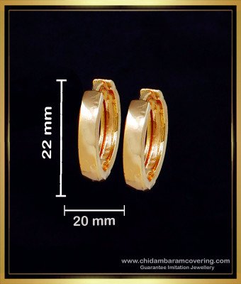 ERG2275 - Classic Thick Gold Hoop Earrings Designs for Daily Use
