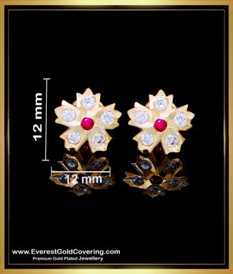 ERG2277 - Impon Daily Wear Cute Small Gold Earrings Designs