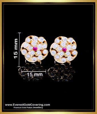 ERG2281 - First Quality Impon Gold Stud Earrings Pattern Online
