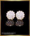 ERG2283 - Impon Daily Use White Stone Earrings for Women