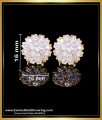 ERG2283 - Impon Daily Use White Stone Earrings for Women
