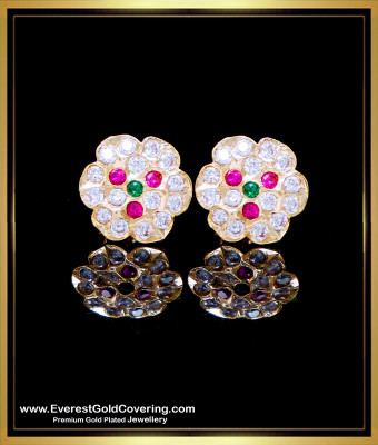 ERG2284 - South Indian Gold Studs Earrings Impon Jewellery
