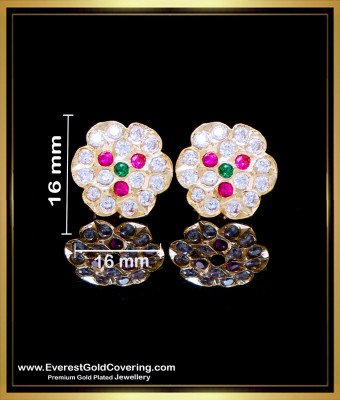 ERG2284 - South Indian Gold Studs Earrings Impon Jewellery