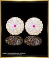 ERG2285 - Traditional White Stone Stud Earrings for Women