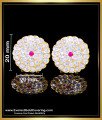 ERG2285 - Traditional White Stone Stud Earrings for Women