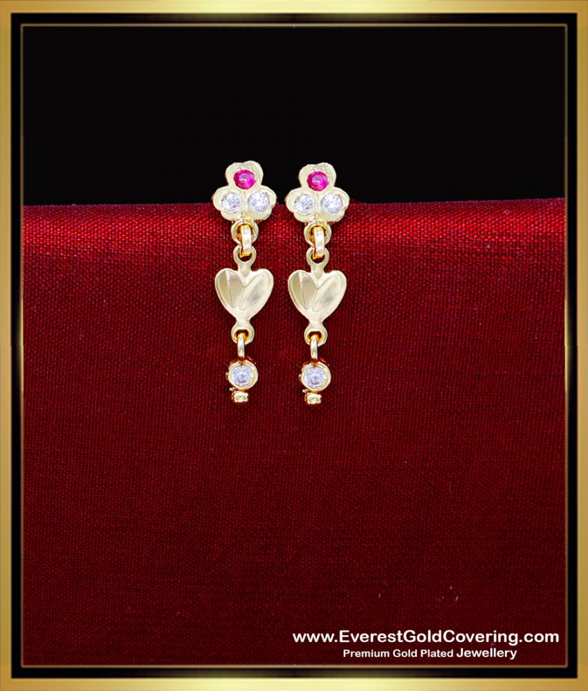ERG2286 - Kids Daily Wear Cute Small Gold Earrings Designs