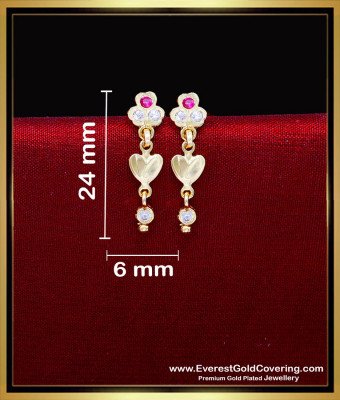ERG2286 - Kids Daily Wear Cute Small Gold Earrings Designs