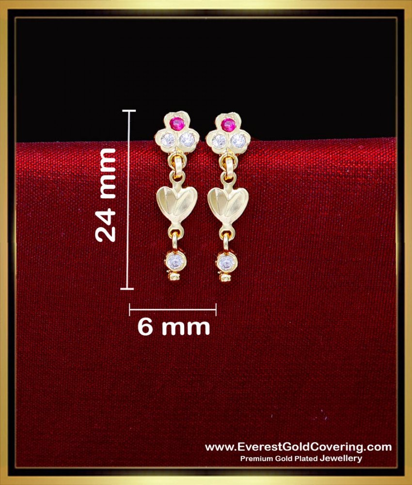 ERG2286 - Kids Daily Wear Cute Small Gold Earrings Designs