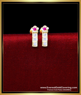 ERG2287 - Kids Tops Daily Wear Cute Small Gold Earrings Designs