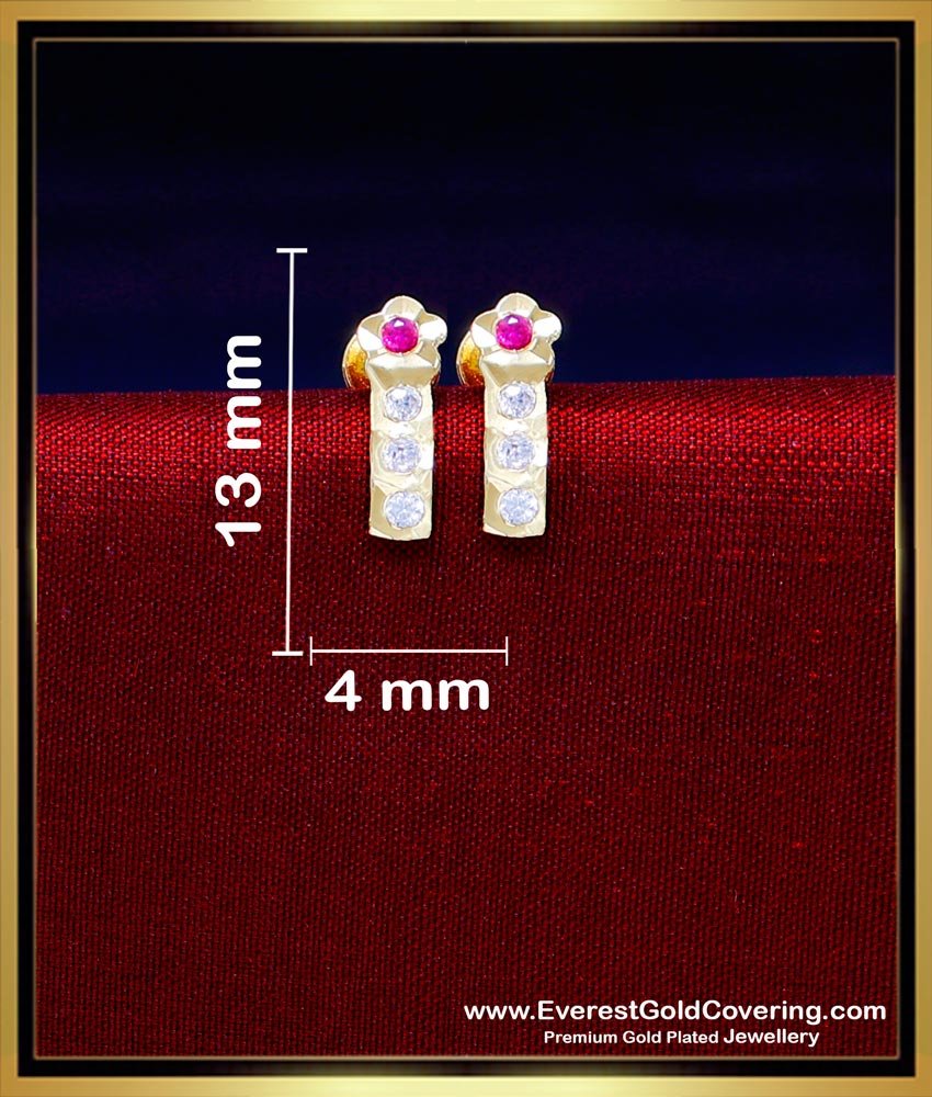 ERG2287 - Kids Tops Daily Wear Cute Small Gold Earrings Designs