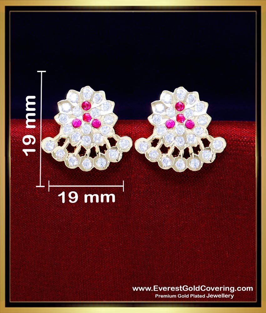 ERG2288 - Traditional Indian Impon Earrings Online Shopping