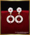 ERG2294 - Cute Light Weight Round Model Impon Earrings Designs