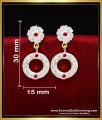 ERG2294 - Cute Light Weight Round Model Impon Earrings Designs