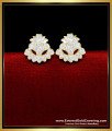 ERG2297 - Simple White Stone Daily Wear Earrings Gold Design