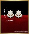 ERG2297 - Simple White Stone Daily Wear Earrings Gold Design