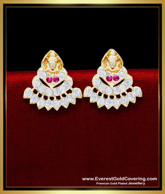 ERG2299 - Unique Impon Lakshmi Stud Earrings Designs Latest