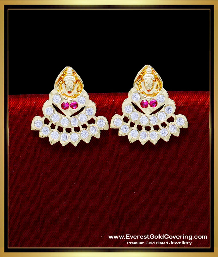 ERG2299 - Unique Impon Lakshmi Stud Earrings Designs Latest