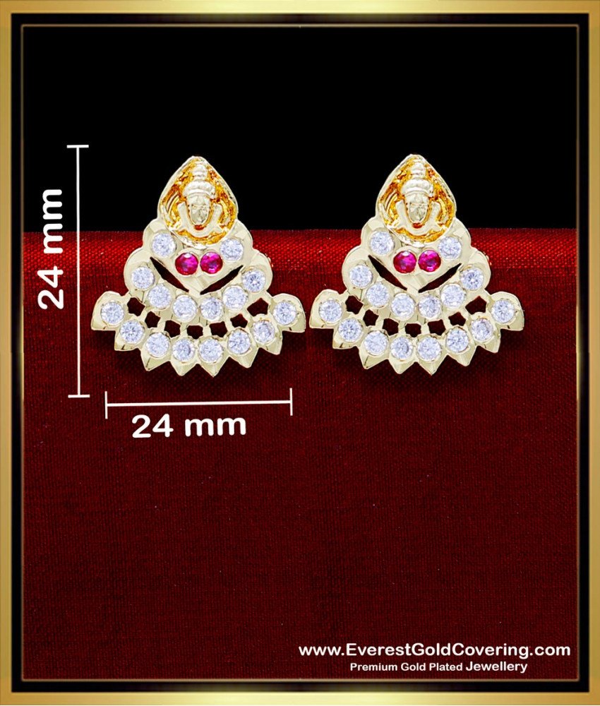 ERG2299 - Unique Impon Lakshmi Stud Earrings Designs Latest