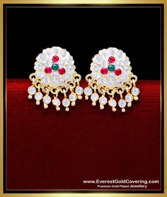 ERG2302 - Impon Gold Plated Jewellery Design Stone Stud Earrings