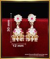 ERG2308 - Trendy Simple Daily Use Impon Stone Jhumka Earrings