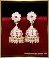ERG2310 - South Indian Jewelry Stone Jhumka Earrings for Women