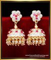ERG2311 - Traditional Impon Stone Big Bridal Gold Jhumka Design