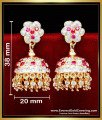 ERG2311 - Traditional Impon Stone Big Bridal Gold Jhumka Design