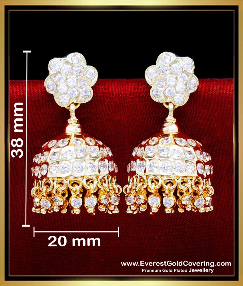 ERG2312 - Bridal Wear Gold Earring Patterns Jhumkas for Women