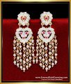 ERG2314 - Impon Jewellery Hanging Stone Long Earrings for Wedding