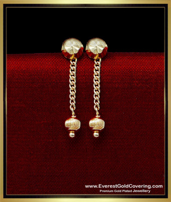 ERG2318 - One Gram Gold Single Chain Drop Earrings for Girls