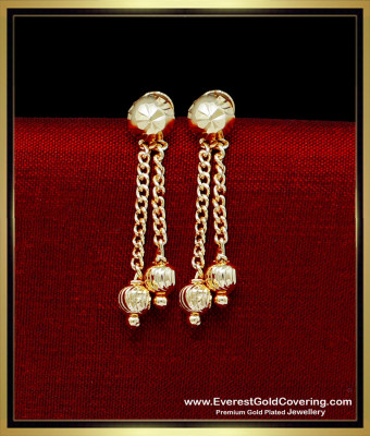 ERG2321 - Classic Double One Gram Gold Earrings for Daily Use