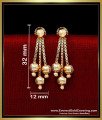 ERG2323 - Beautiful Gold Plated Daily Use Hanging Ball Earrings