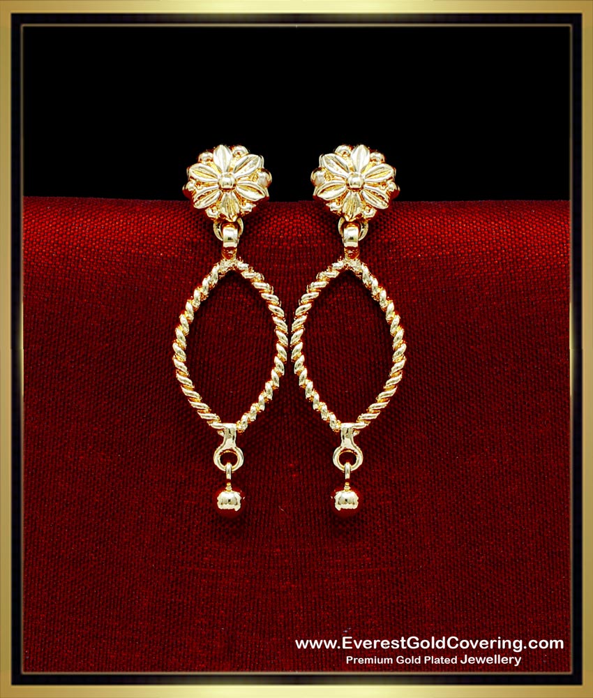 ERG2324 - Latest 1 Gram Gold Earrings Designs for Daily Use