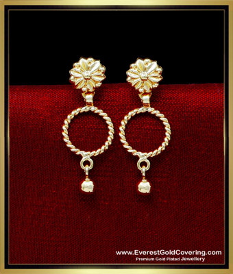 ERG2325 - Simple 1 Gram Gold Covering Earrings Online Shopping