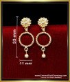ERG2325 - Simple 1 Gram Gold Covering Earrings Online Shopping