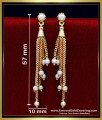 ERG2329 - Beautiful White Pearl Hanging Multi Line Earrings