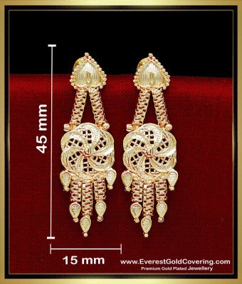 ERG2328 - Cute Flower Design Gold Plated Earrings Daily Use