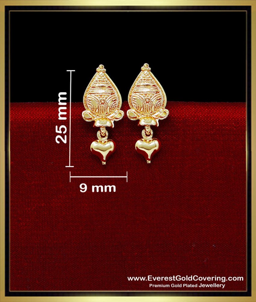 ERG2333 - Simple Daily Use Gold Pattern Earrings Tops for Women