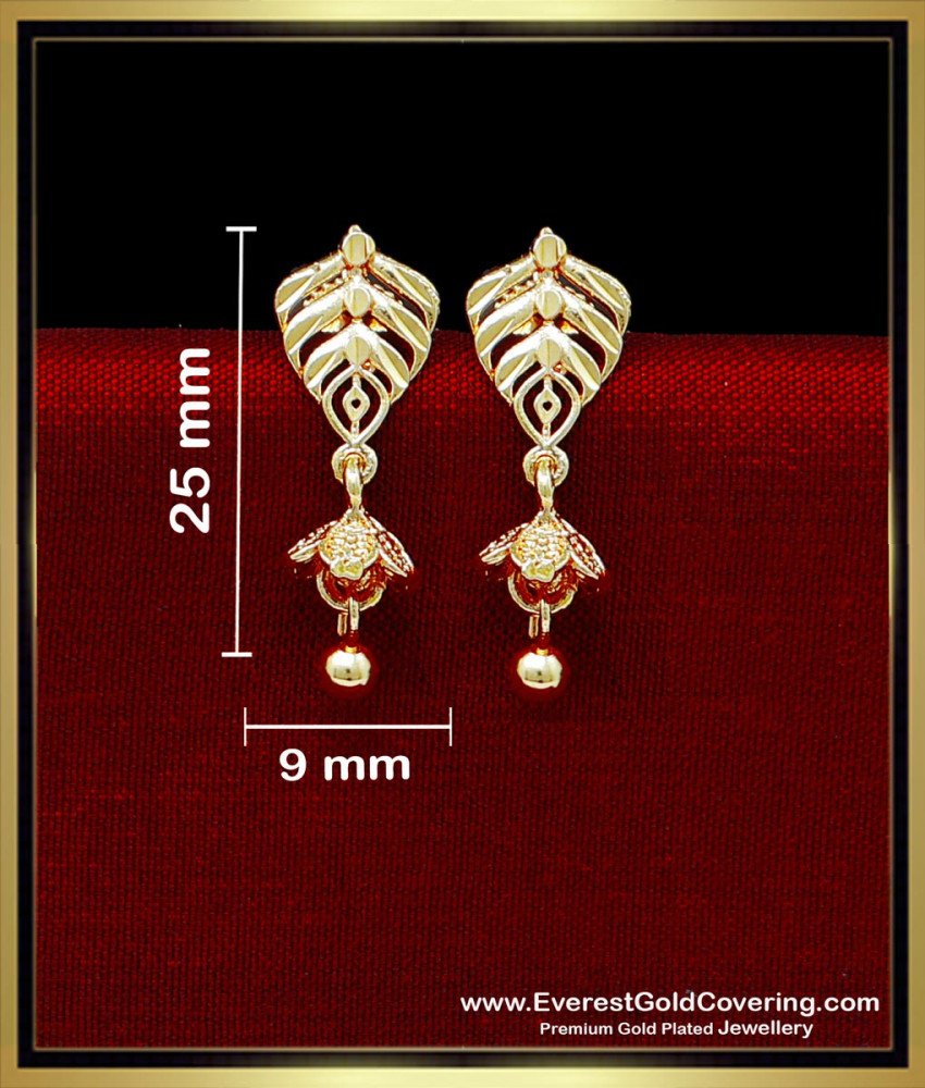 ERG2334 - Elegant 1 Gram Gold Earrings Designs for Daily Use
