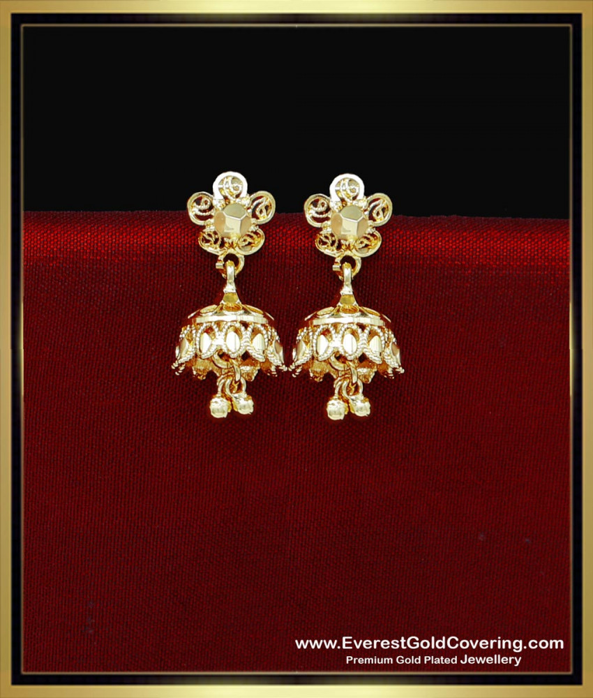 ERG2335 - Latest Simple Daily Use Small Jhumkas Gold Plated