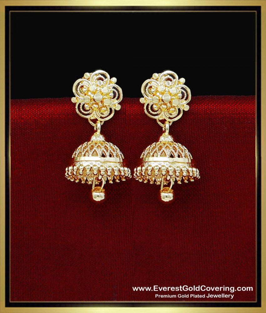 ERG2339 - New Model One Gram Gold Daily Wear Jhumkas for Women