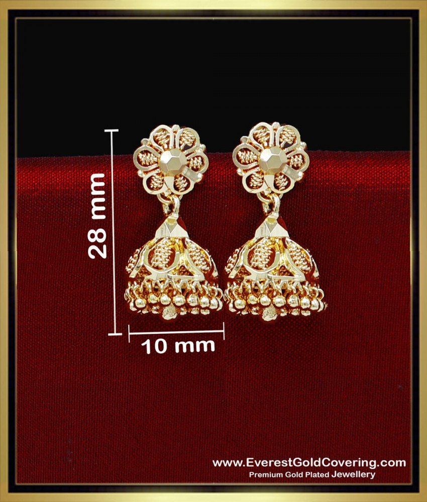 ERG2338 - Traditional Gold Earring Patterns Jhumkas Online