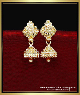 ERG2340 - Latest Square Shape Gold Plated Jhumkas for Women