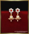ERG2341 - Cute 1 Gram Gold Stone Earrings Designs for Daily Use