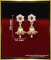ERG2341 - Cute 1 Gram Gold Stone Earrings Designs for Daily Use